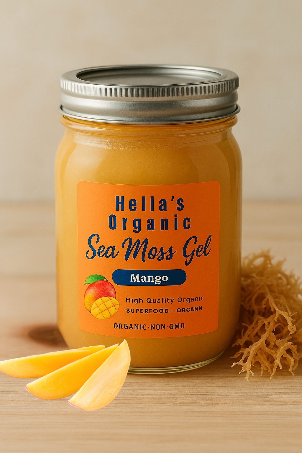 HELLA’S ORGANIC GINGER & TURMERIC ROOT SEAMOSS
