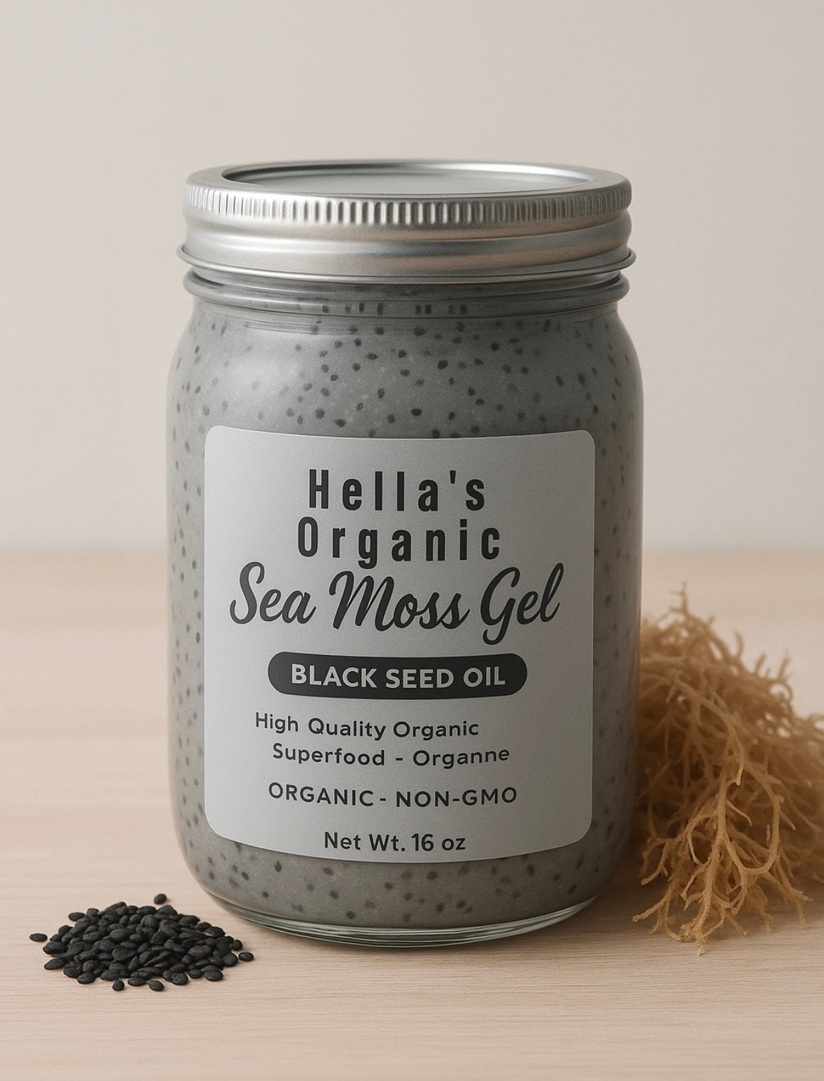 HELLA’S ORGANIC GINGER & TURMERIC ROOT SEAMOSS