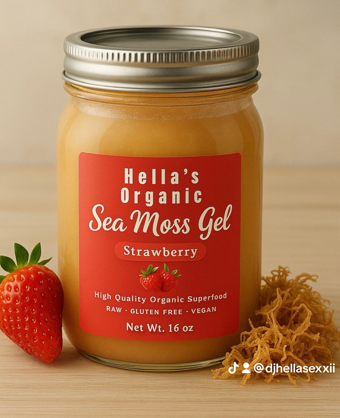 HELLA’S ORGANIC GINGER & TURMERIC ROOT SEAMOSS