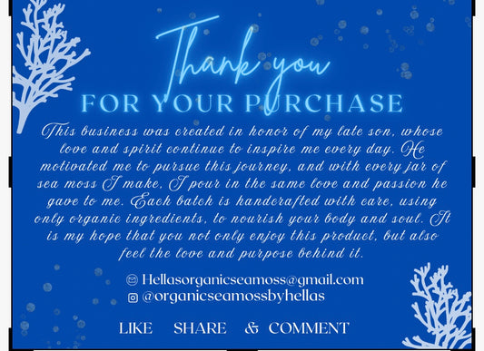 HELLA'S ORGANIC SEA MOSS BLACK SEED OIL