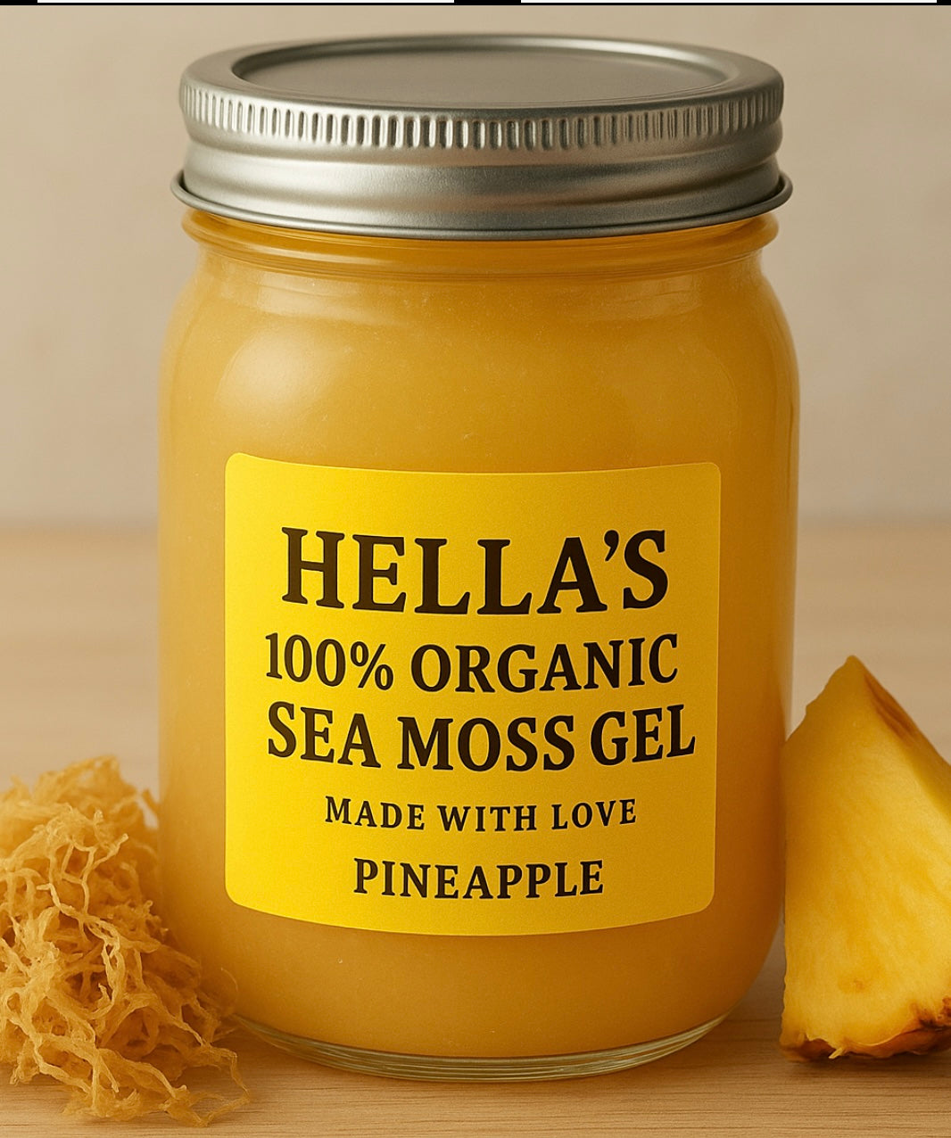 HELLA’S ORGANIC GINGER & TURMERIC ROOT SEAMOSS