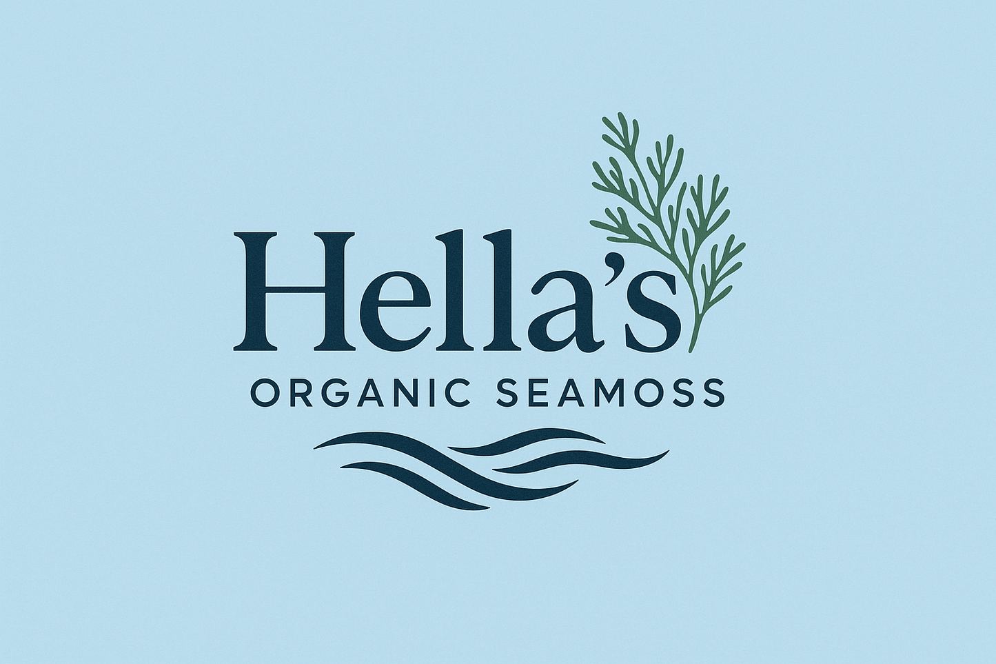 Hella's organic seamoss logo