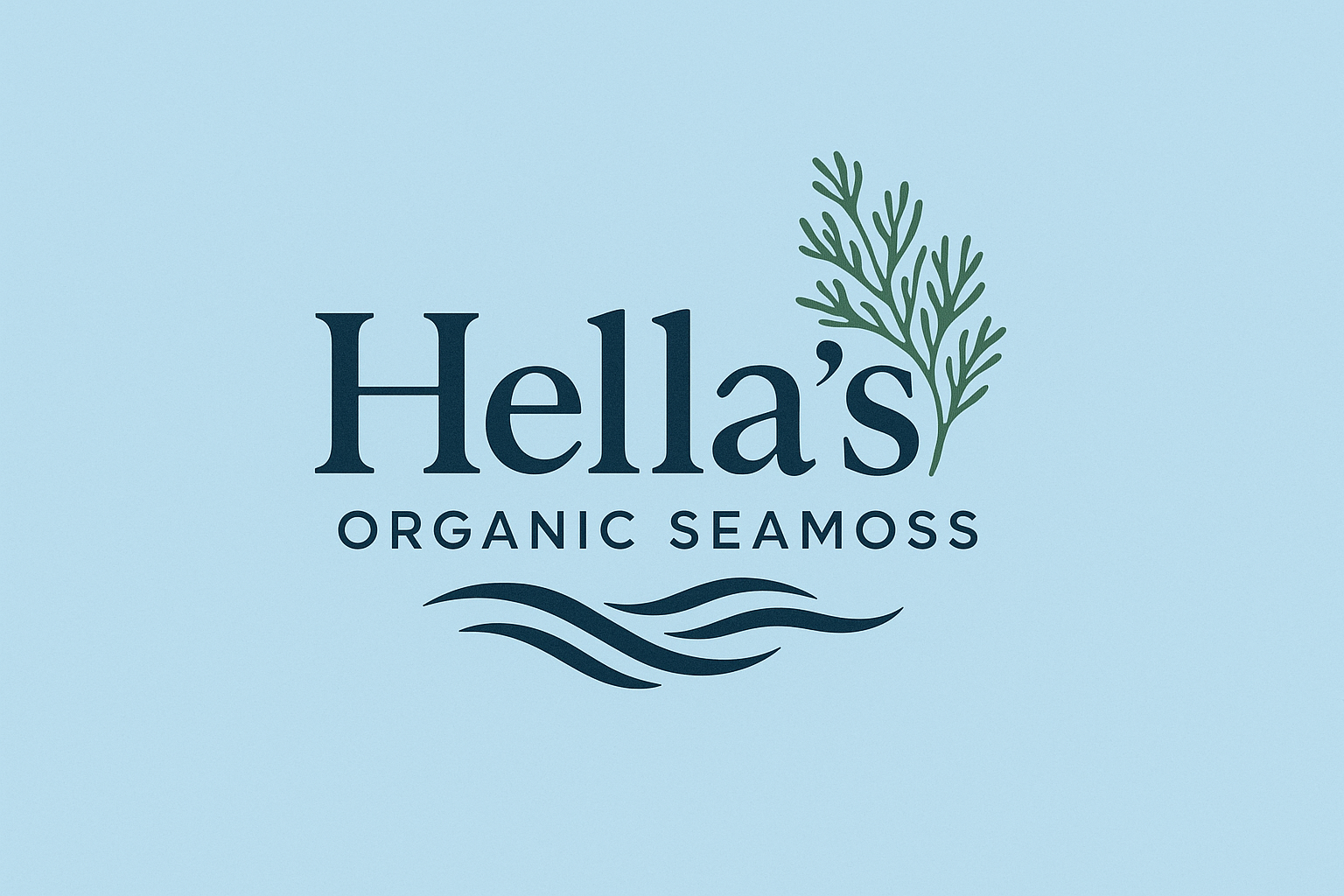 Hella's organic seamoss logo